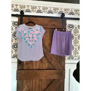 Vintage 1980s Chic womens large shorts outfit set